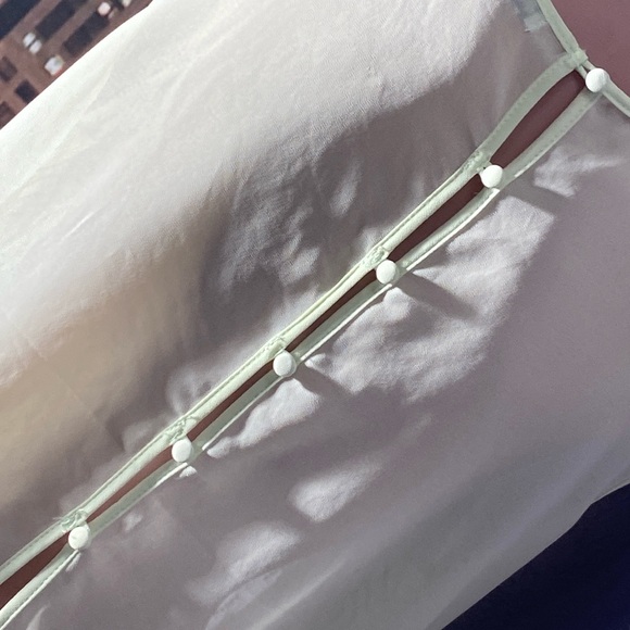 ALTAR’D STATE - tank: beaded sheer green toned w button down rear - L - Picture 15 of 16